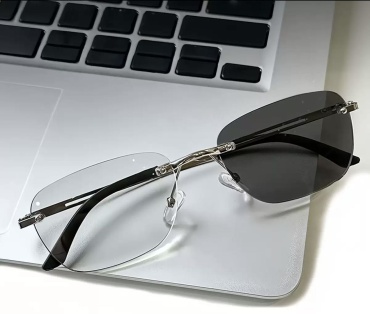 Для компьютера Rimless Anti-Blue Light Photochromic Glasses серебристый 0