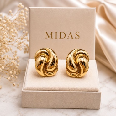 Серьги MIDAS 0017030 вес 5.63 г золото, без вставок