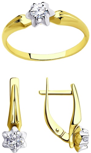 Diamant SET-CXZF1F вес 4.53 г золото, фианит