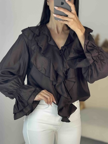Блузка LS Shop коричневый
