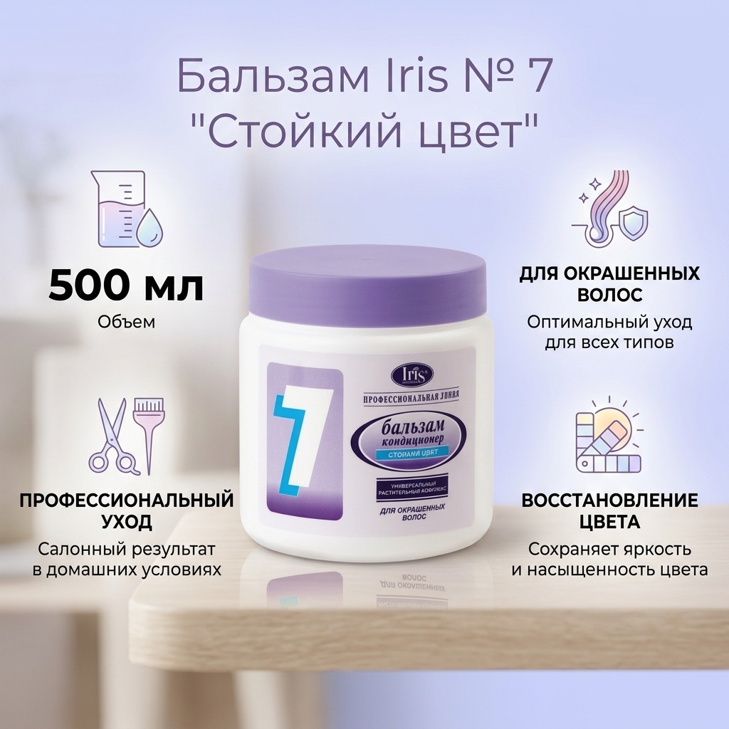 Iris cosmetic № 7 Стойкий цвет бальзам 500 мл