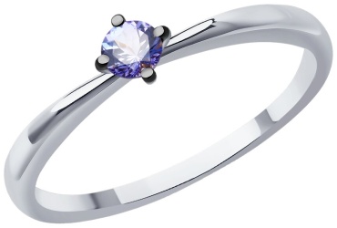 Diamant классика Белое 47088 размер 17.5 вес 1.07 г золото, танзанит
