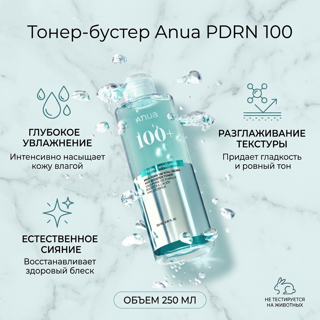 Anua тонер PDRN 100 Hyaluronic Acid Booster 250 мл