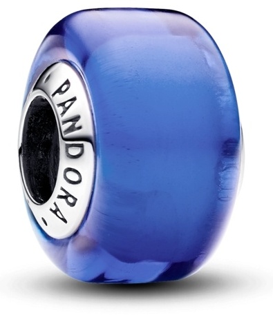 Шарм PANDORA «Синее стекло мурано» 793105C00 вес 2.1 г серебро, муранское стекло