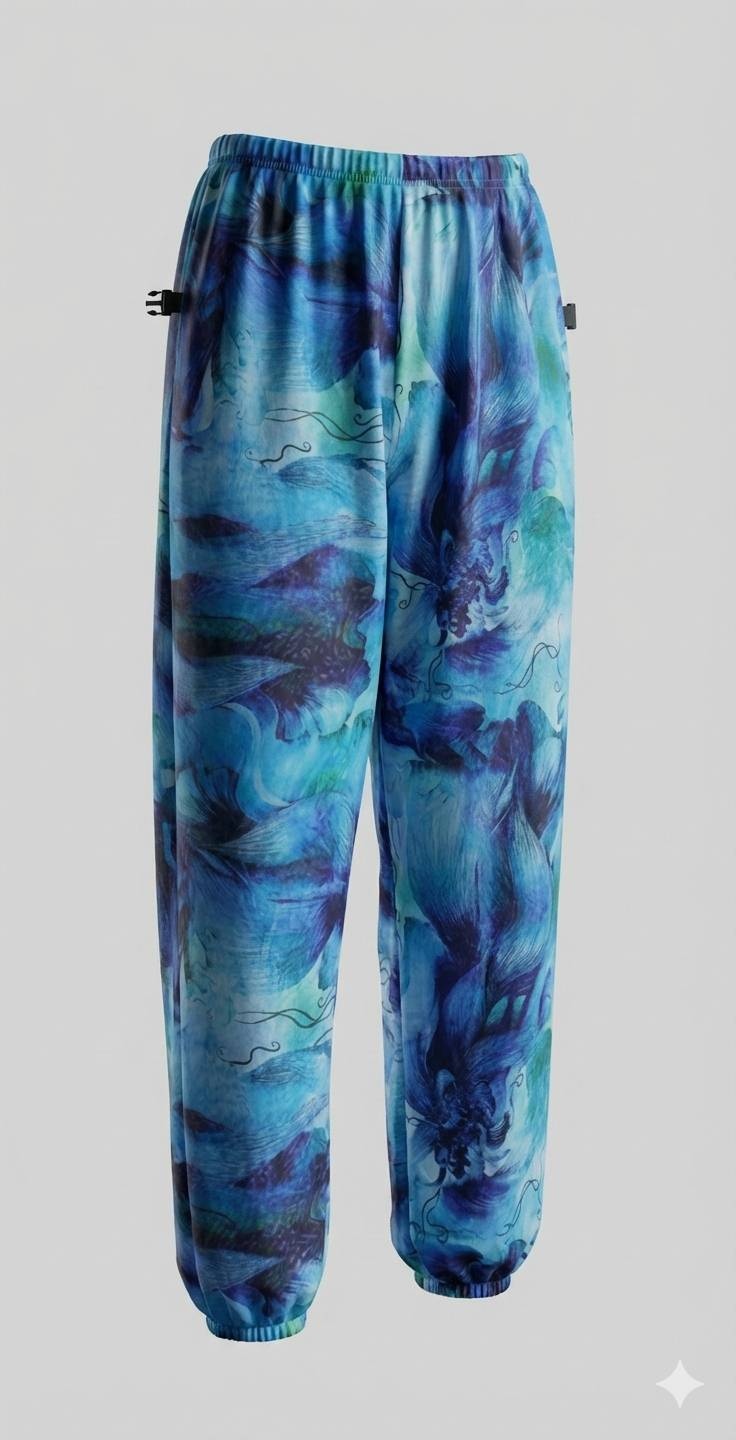 Джоггеры голубой, бирюзовый