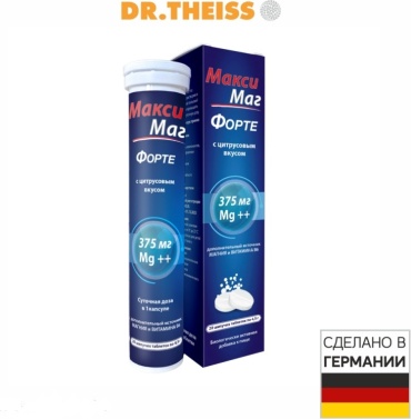 Dr Theiss Макси Маг форте с цитрусовым вкусом, шипучие таблетки 20 шт