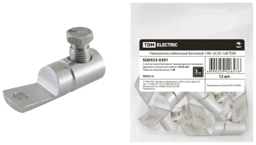 Наконечник TDM ELECTRIC болтовой НБ 25 кв.мм, 1 шт