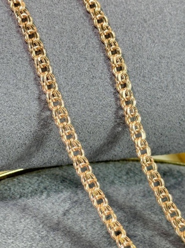 RJ Jewelry RJ111B длина 50 см, вес 5.9 г золото, плетение бисмарк