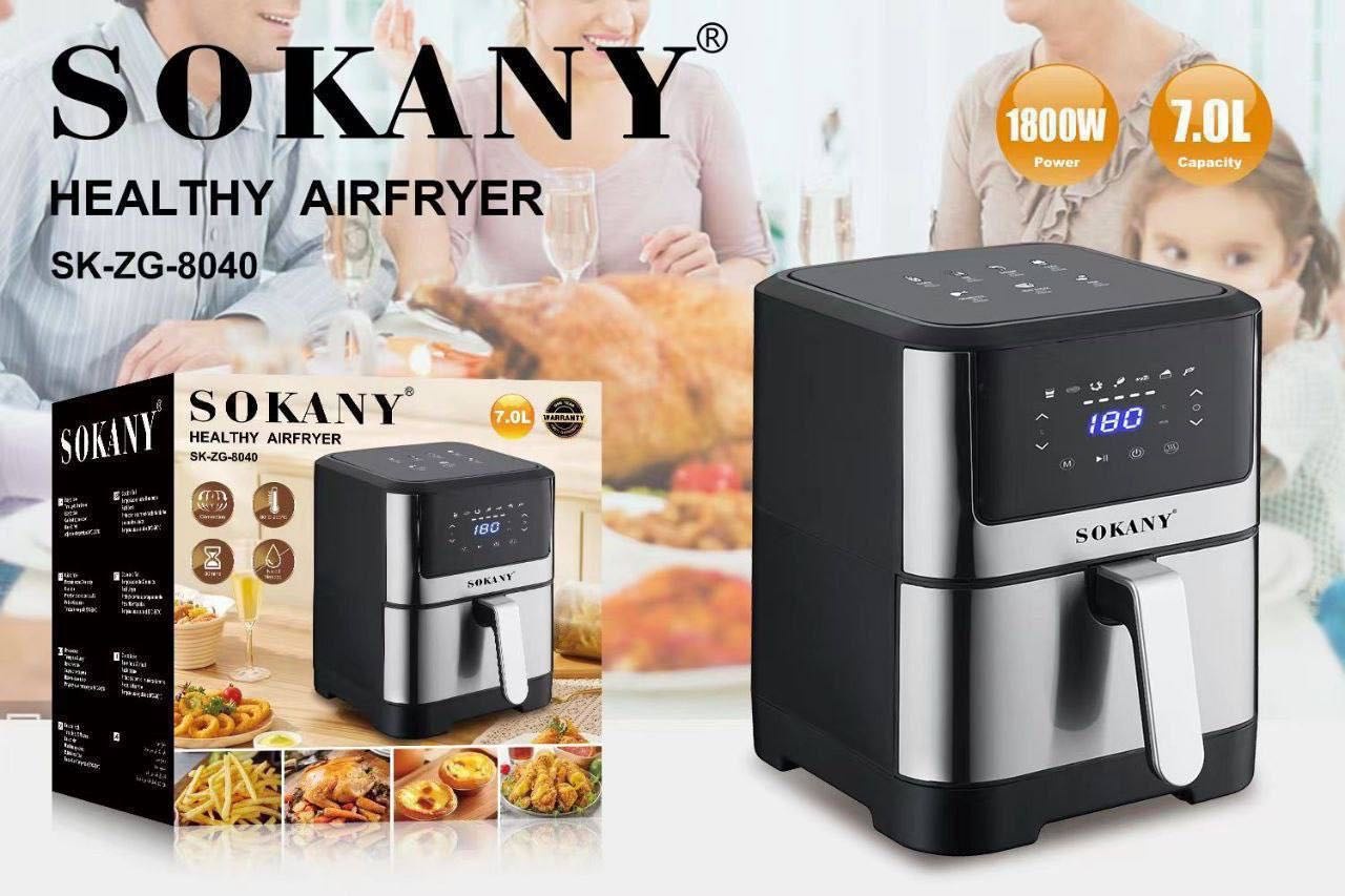 Аэрогриль SOKANY SK-ZG-8040 7 л черный, серый