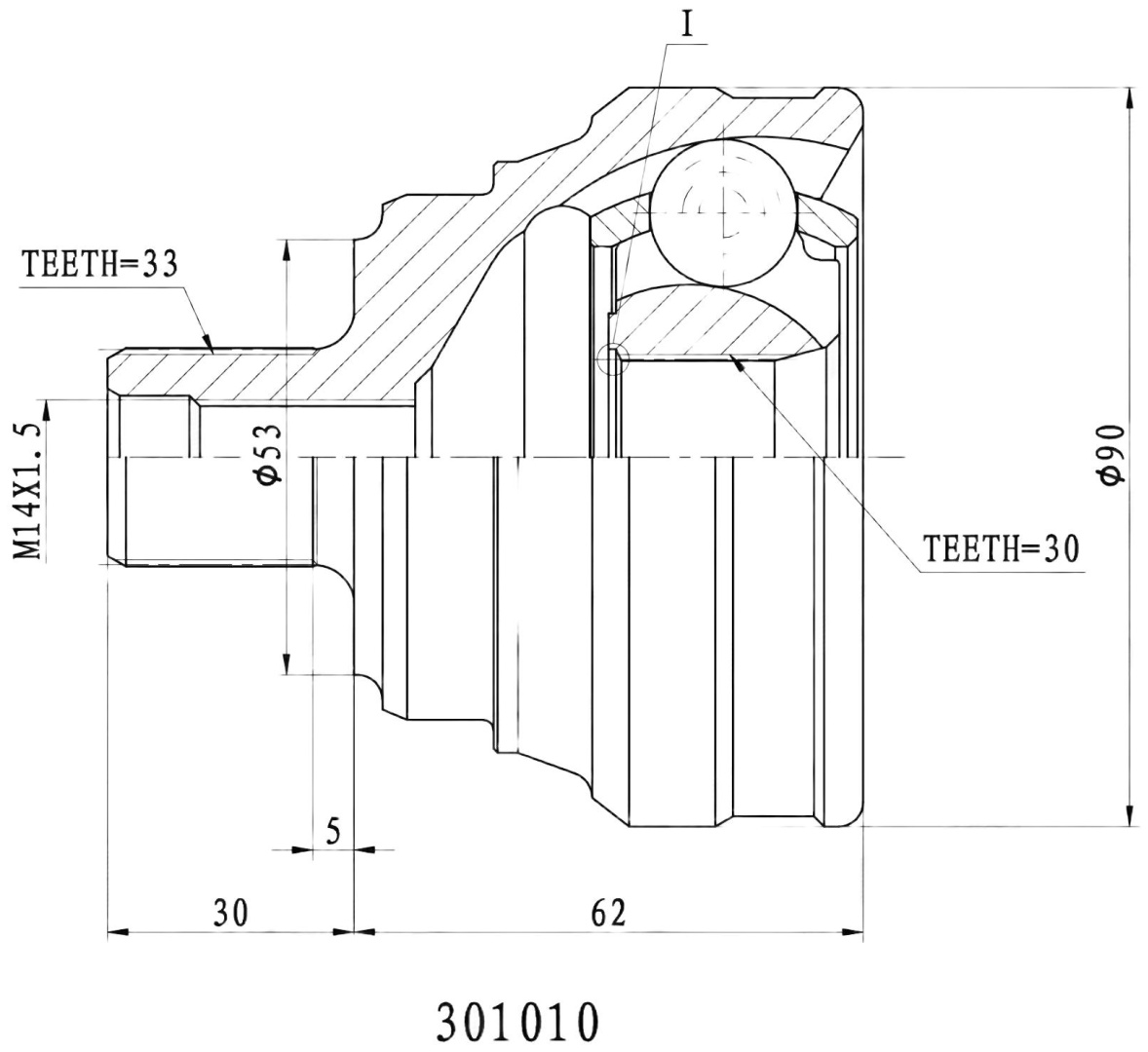 INKO шрус наружный 301010