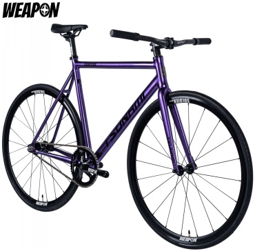 Велосипед Tsunami SNM100 ELITE фикс с прямым рулем Spark Purple 2024 20.5 дюймов фиолетовый
