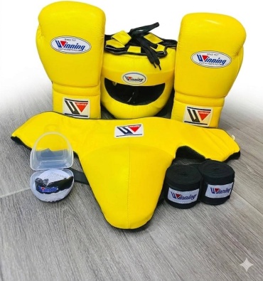 Боксерские перчатки Winning 12 oz желтый