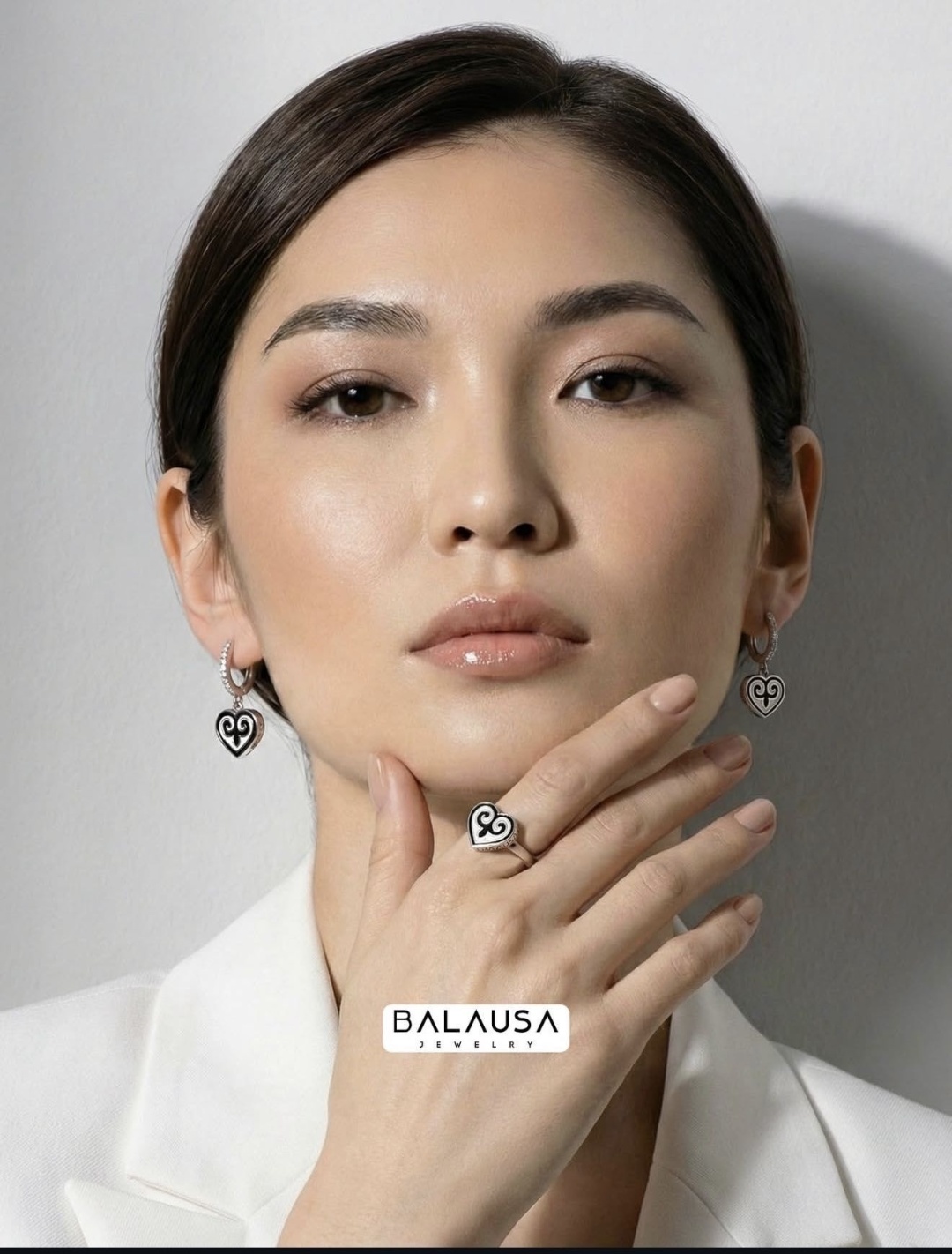 Balausa Jewelry Е188-2(1-2) 16р вес 7.3 г серебро, фианит, эмаль