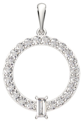 Подвеска Lucente Silver ZO-0440370 вес 1.91 г серебро, фианит