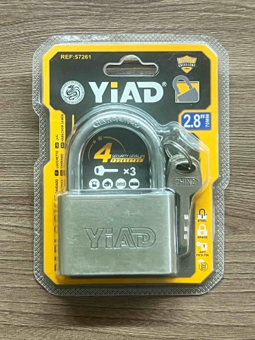 Замок навесной, английский YiAD 57261, 95х70 мм