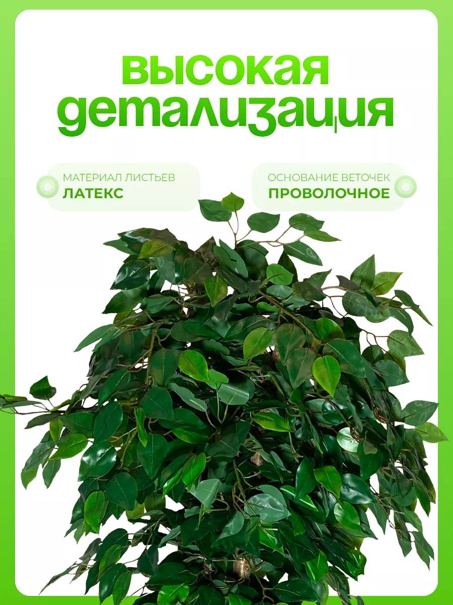 Esthomekz фикус Бенджамина 130 см, EH-flowers174