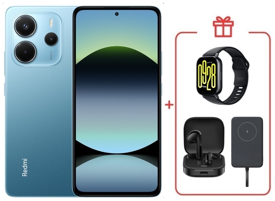 Смартфон Xiaomi Redmi Note 14 6 ГБ/128 ГБ голубой + подарок