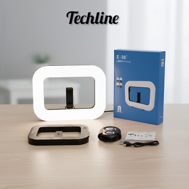 Techline Портативная ручная кольцевая лампа для съемки и стримов E-30