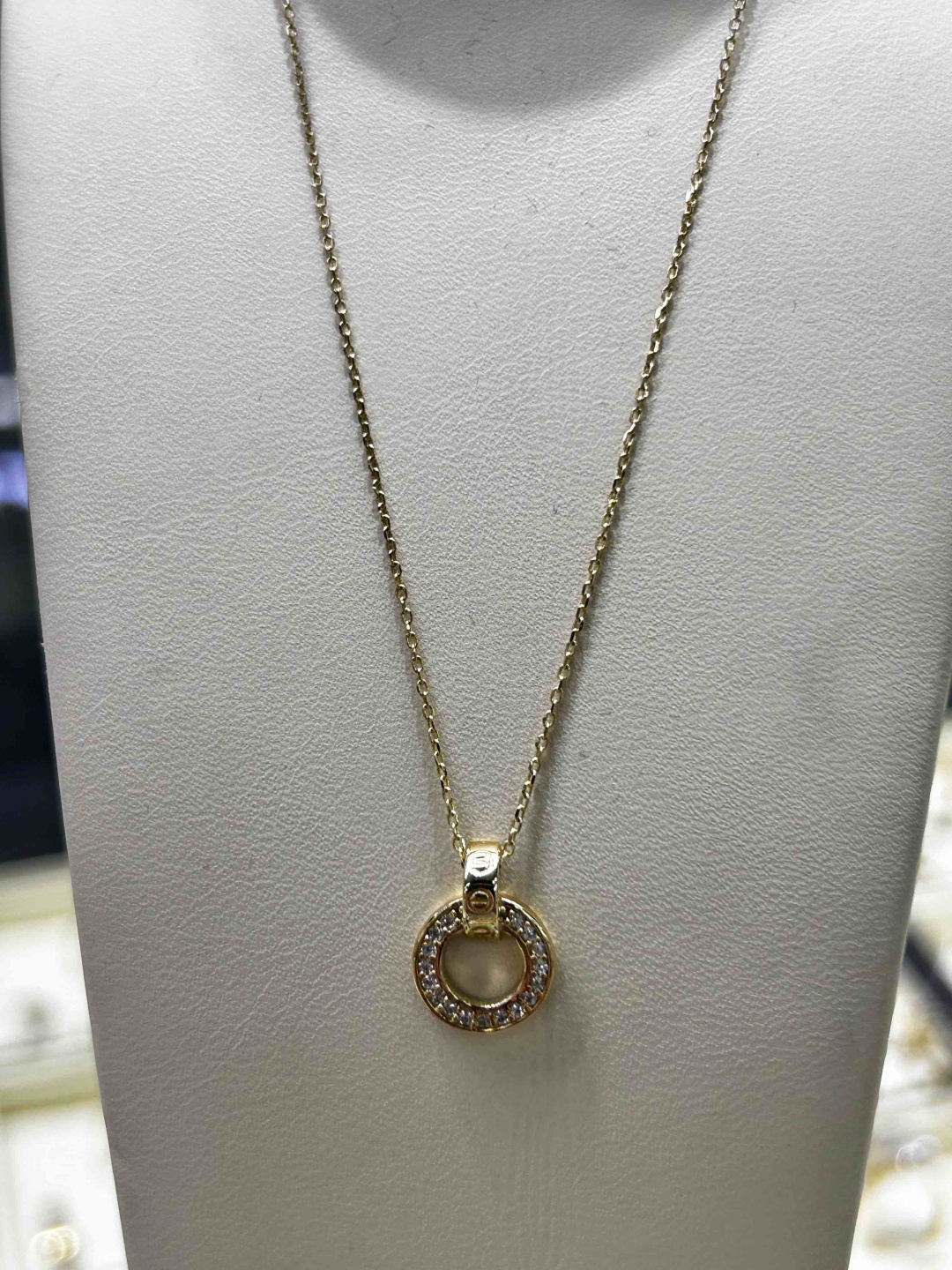 Колье DN Jewelry 18 длина 45 см вес 1.85 г золото, фианит