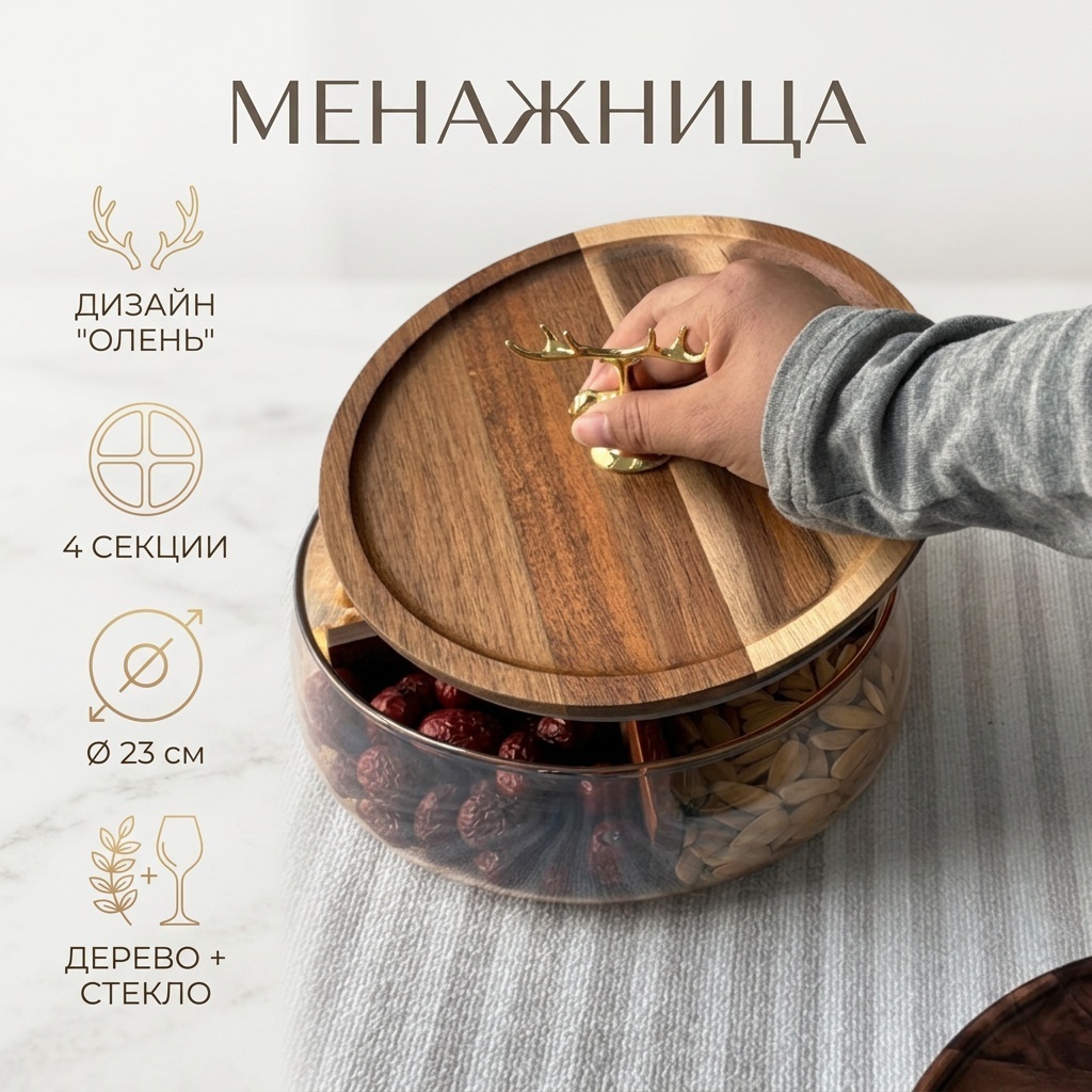 Менажница 12094040_648514653 круглая 1 шт