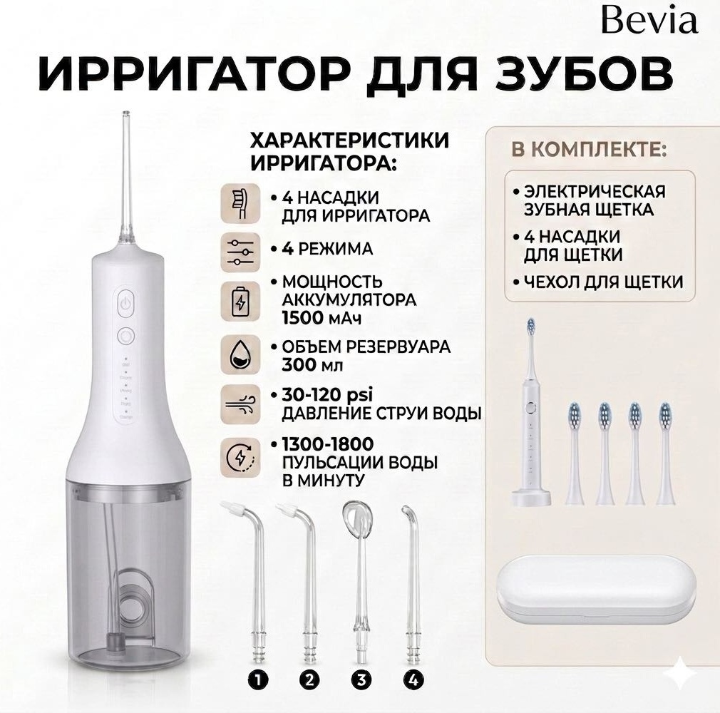 Bevia ирригатор Новый ручной, портативный