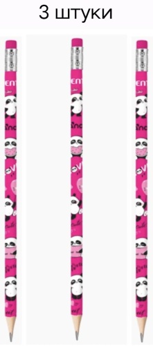 Карандаш deVENTE 5032124 Panda, HB, 3 шт