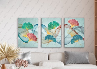 Room Art KZ модульная картина Листья гинкго 160x80 см