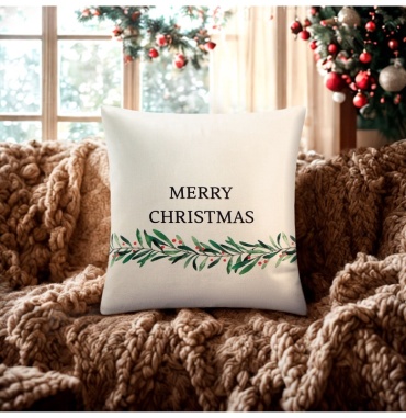 Наволочка Этель декоративная новогодняя «Merry Christmas» 40x40 хлопок, 1 шт