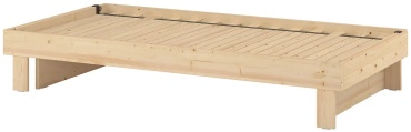 Кровать IKEA ГЛАМБЕРГЕТ 606.404.58 двуспальная, 160x200 см (без матраса, без подъёмного механизма) светло-коричневый