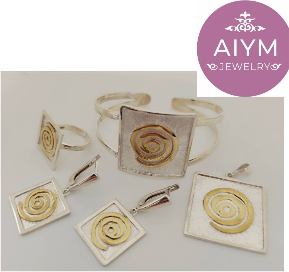Aiym jewelry AiSS вес 57 г серебро, без вставок