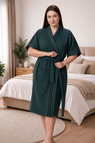 Вафельный халат Gefen home textile зеленый