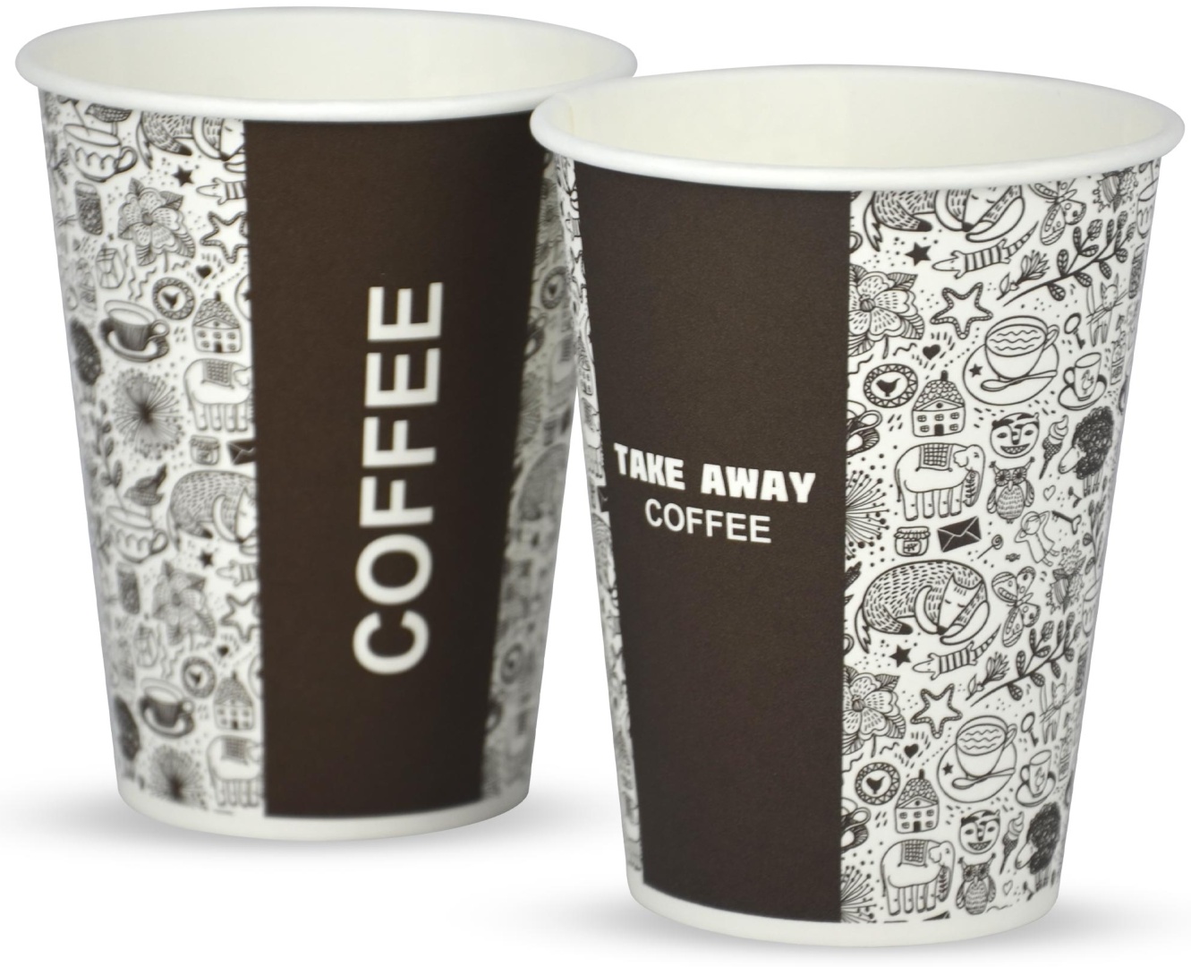 Стакан бумажный для горячих напитков 350 мл "COFFEE" (100 шт)