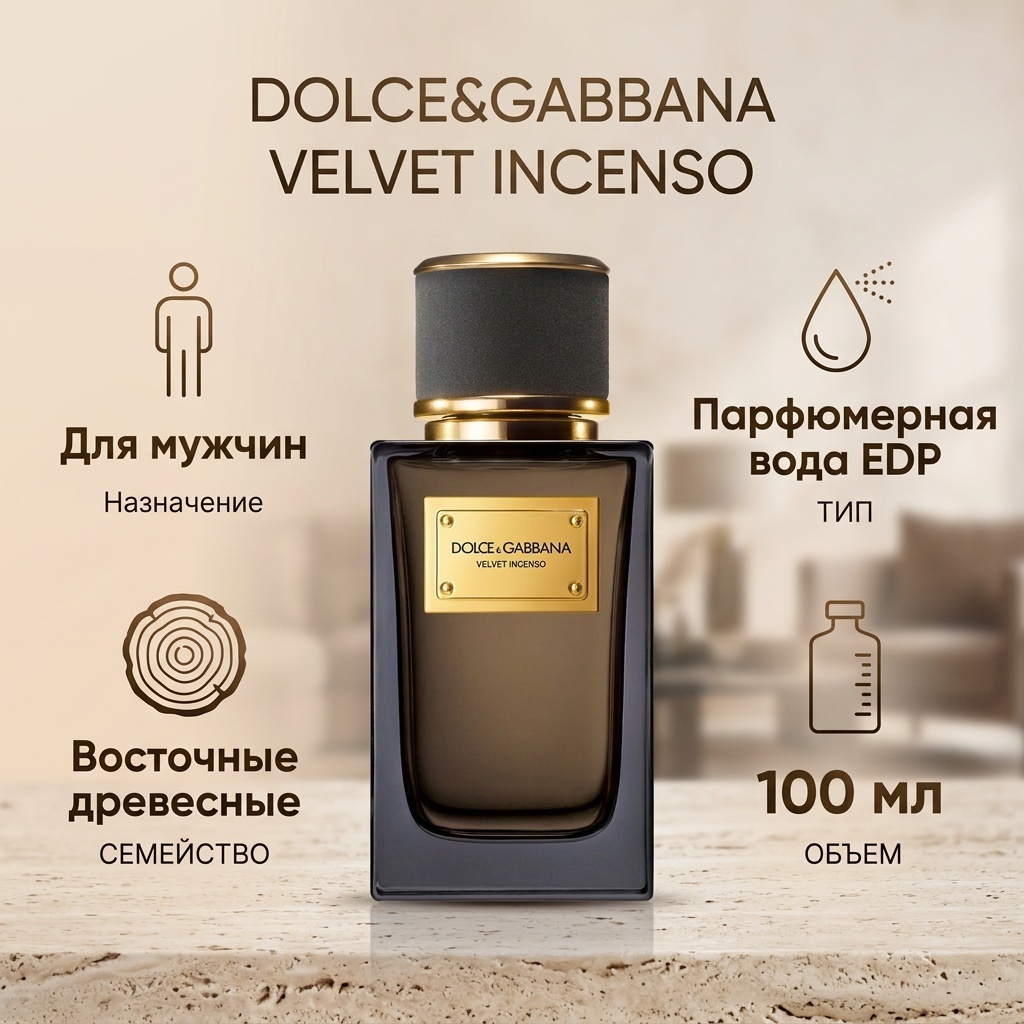 DOLCE&GABBANA Velvet Incenso парфюмерная вода EDP 100 мл, для мужчин