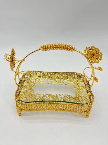 Фруктовница ZABIKI 1 шт, стекло, металл, 19х10 см