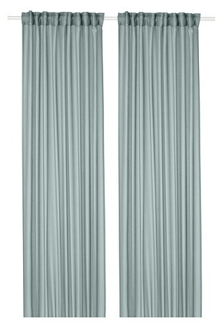Тюль IKEA 145x250 см 2 шт, полиэстер, бирюзовый