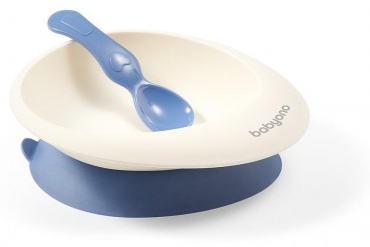 Тарелка BabyOno 230 мл, биопластик, синий