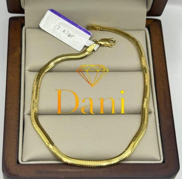 Dani DANI-SR-BR-150 длина 18 см, вес 3.61 г золото, плетение снейк