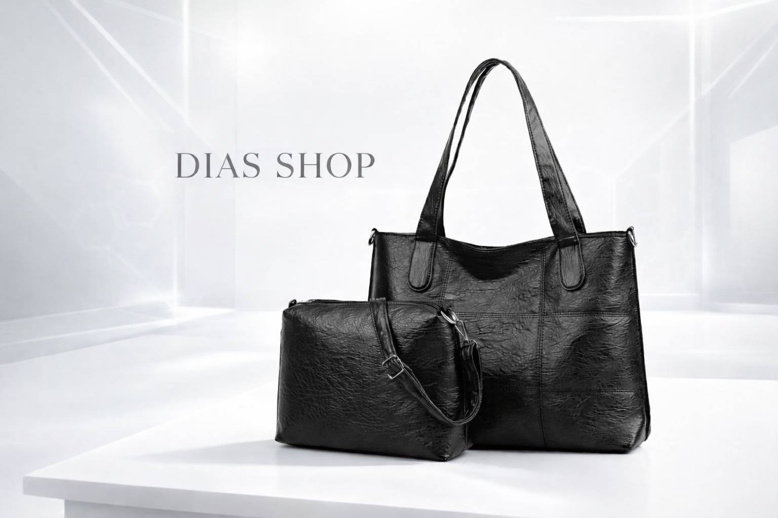 Сумка хобо DIAS SHOP искусственная кожа черный