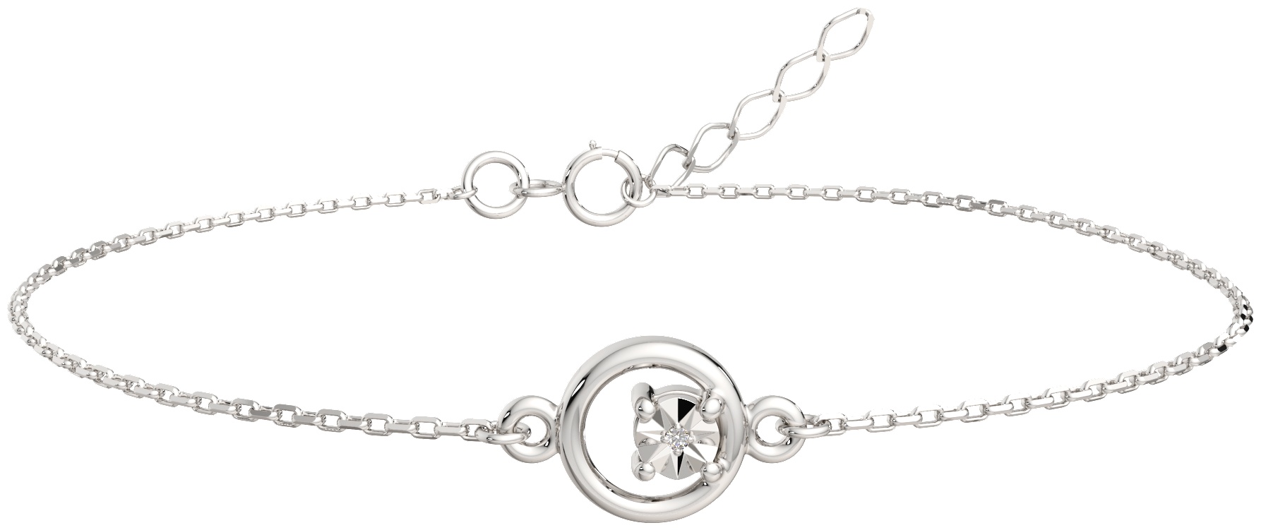 Lucente Silver ZO-06D0012_18 длина 18 см, вес 1.28 г серебро, плетение фантазийное