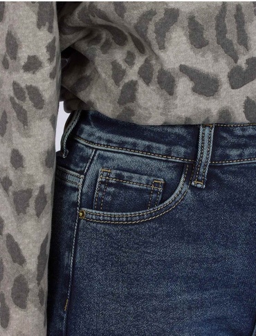 Джинсы прямые HANY JEANS хаки, темно-зеленый