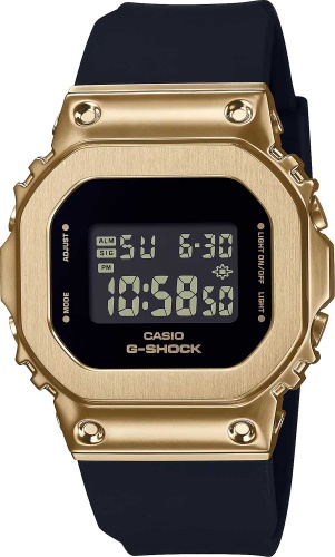 Кварцевые CASIO EDIFACE & G-CHOCK GM-S5600GB-1DR пластик, нержавеющая сталь