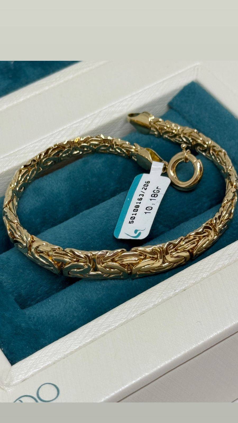Sandu gold 46786543 длина 19 см, вес 10.18 г золото, плетение лисий хвост