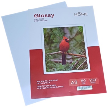 Glossy бумага Односторонее, A3, 50 шт, глянцевое покрытие