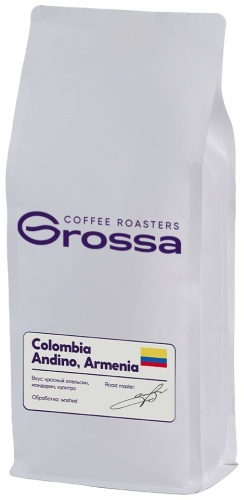 Кофе Grossa Colombia Andino, Armenia зерновой в пакете 1000 г