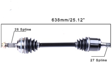 PROTENTY привод колеса в сборе 44305-S10-C51 CR-V RD1 95-01 правый 28*638*27 левый руль