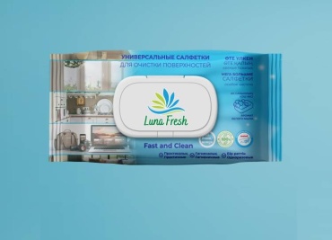 Влажные салфетки Luna Fresh Для уборки 55 шт