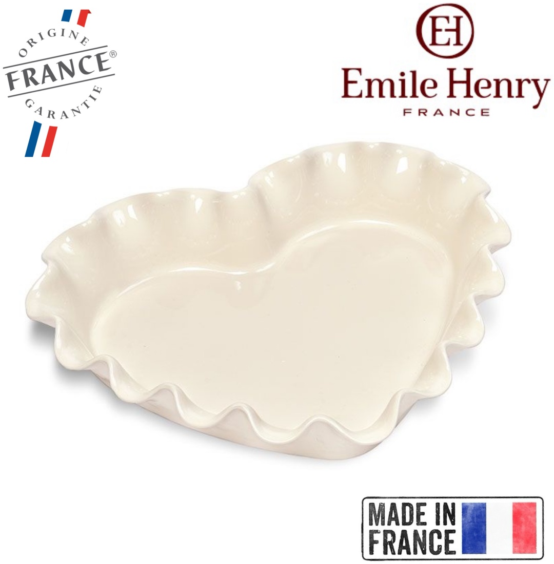 Emile Henry форма Ruffled Heart Dish Clay, керамика