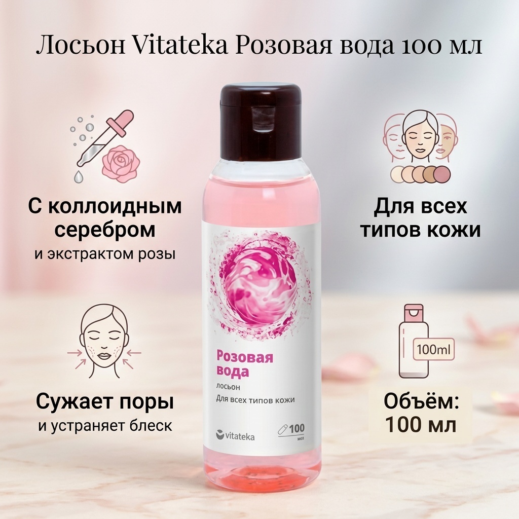Vitateka лосьон Розовая вода 100 мл