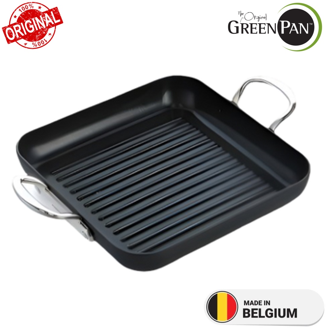Сковорода гриль GREENPAN Barcelona Pro Ceramic 28 см с антипригарным покрытием, сталь
