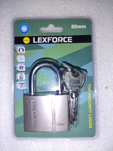 Замок навесной, английский LexForce Амбарный, 80х50 мм
